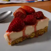 Cheesecake de Fresa Sin Horno